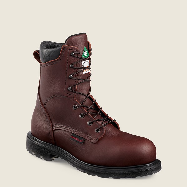 Red Wing Mens Supersole® 2.0 - 8-inch Csa Toe - Safety Boots Burgundy - 9781QKFAP